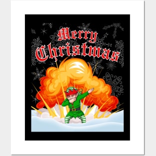 Merry Christmas Dab-splosion Posters and Art